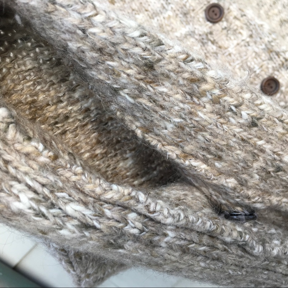 Lucky Brand Tan Knit Mohair Wool Blend Poncho Cape NWOT - Picture 9 of 10